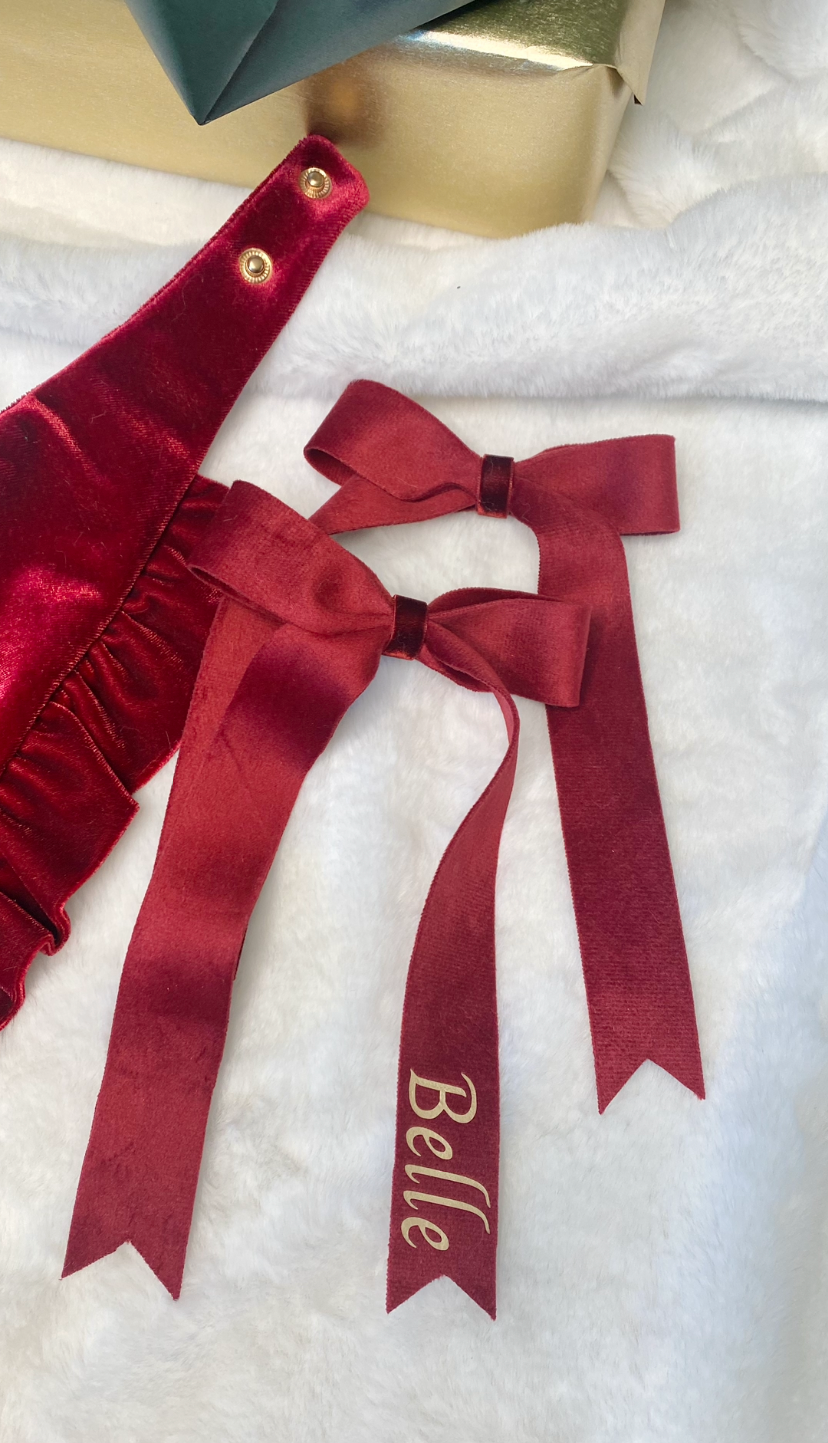 HAIR BOW | VELVET RIBBON