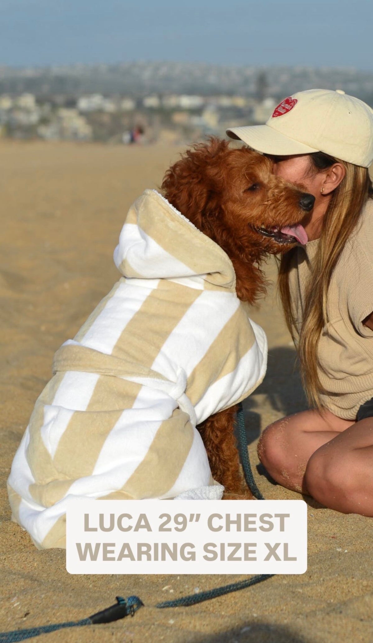 DRYING ROBE | NEUTRAL/WHITE STRIPE