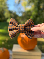 BOW TIE & SAILOR BOW | ORANGE HOUNDSTOOTH