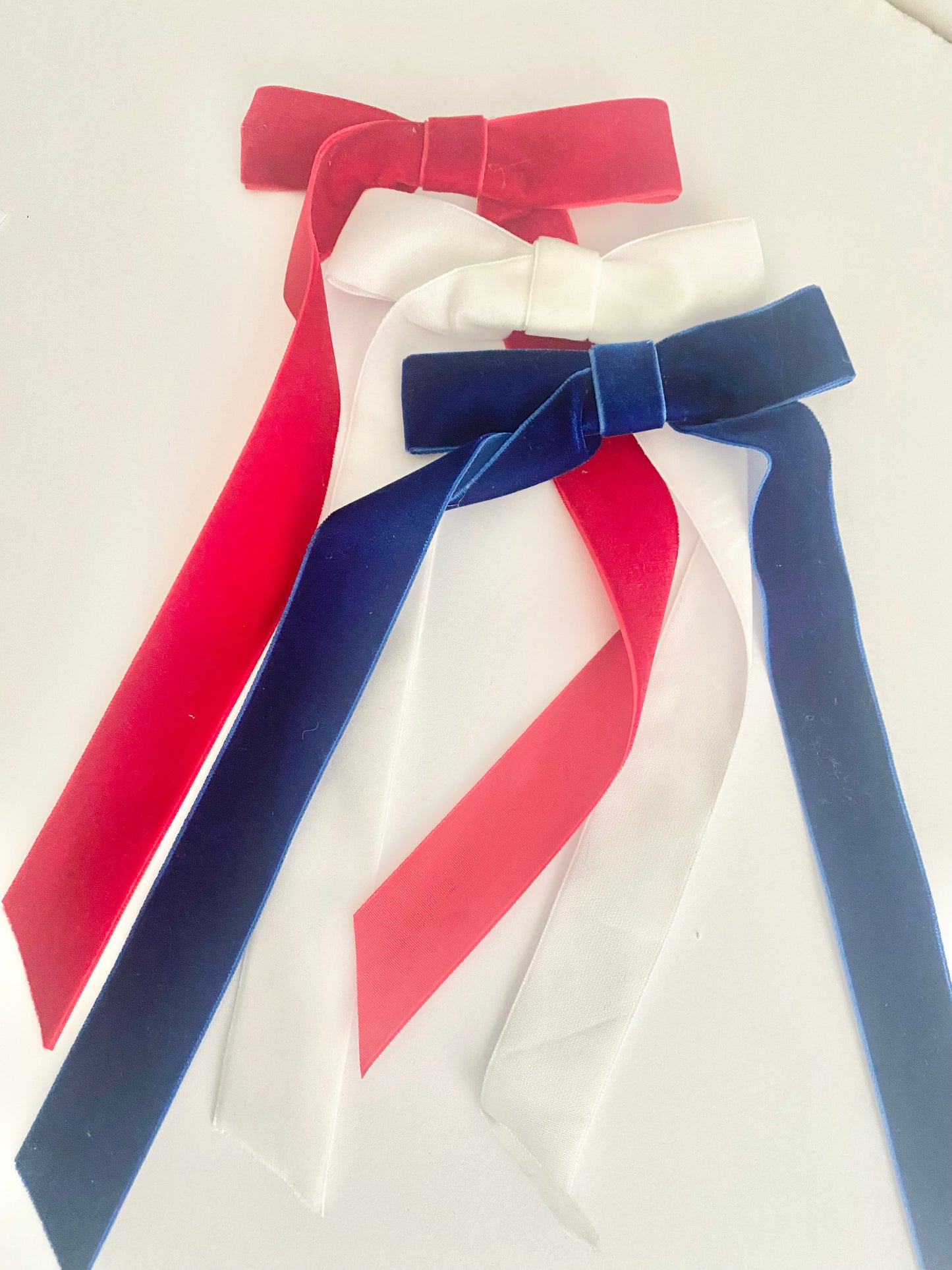 For the Human: Red, White and Blue Hair Bows