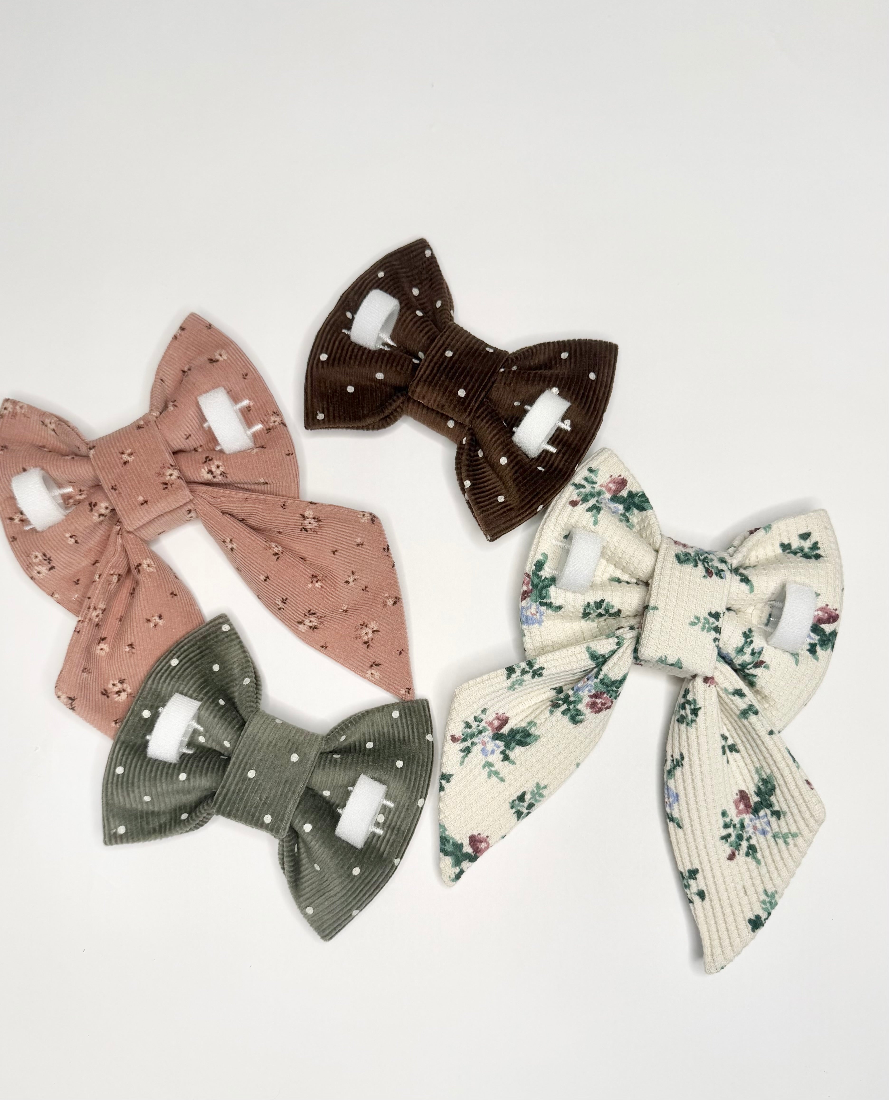 BOW TIE & SAILOR BOW | OLIVE POLKA DOT