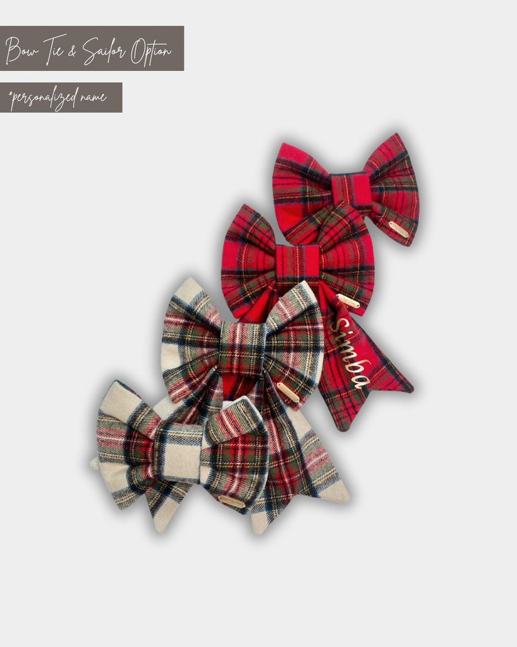 BOW TIE & SAILOR BOW | PLAID