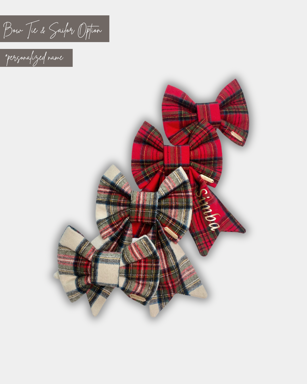 BOW TIE & SAILOR BOW | PLAID