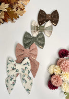 BOW TIE & SAILOR BOW | OLIVE POLKA DOT