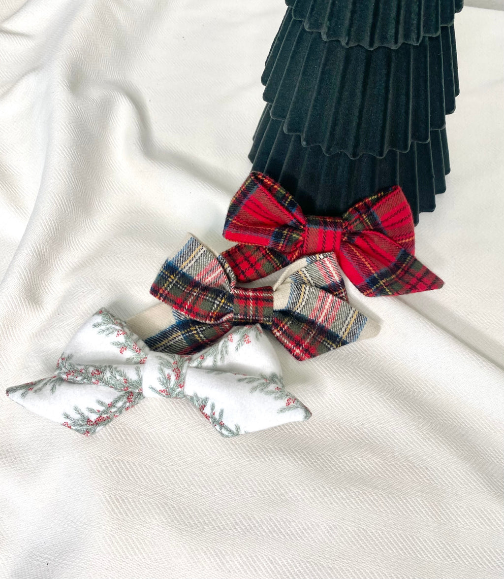 HAIR BOW | PLAID FLANNEL