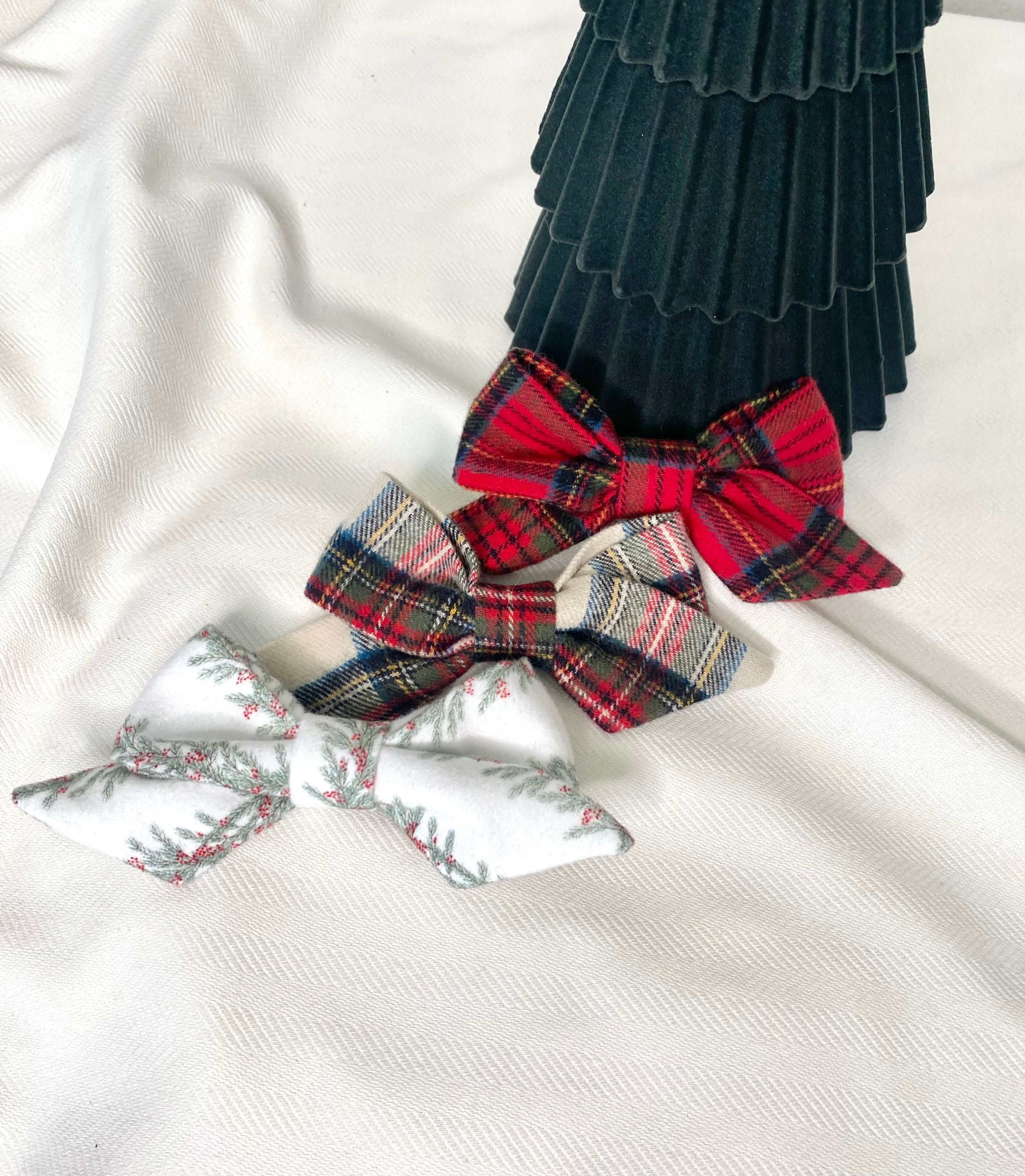 HAIR BOW | PLAID FLANNEL