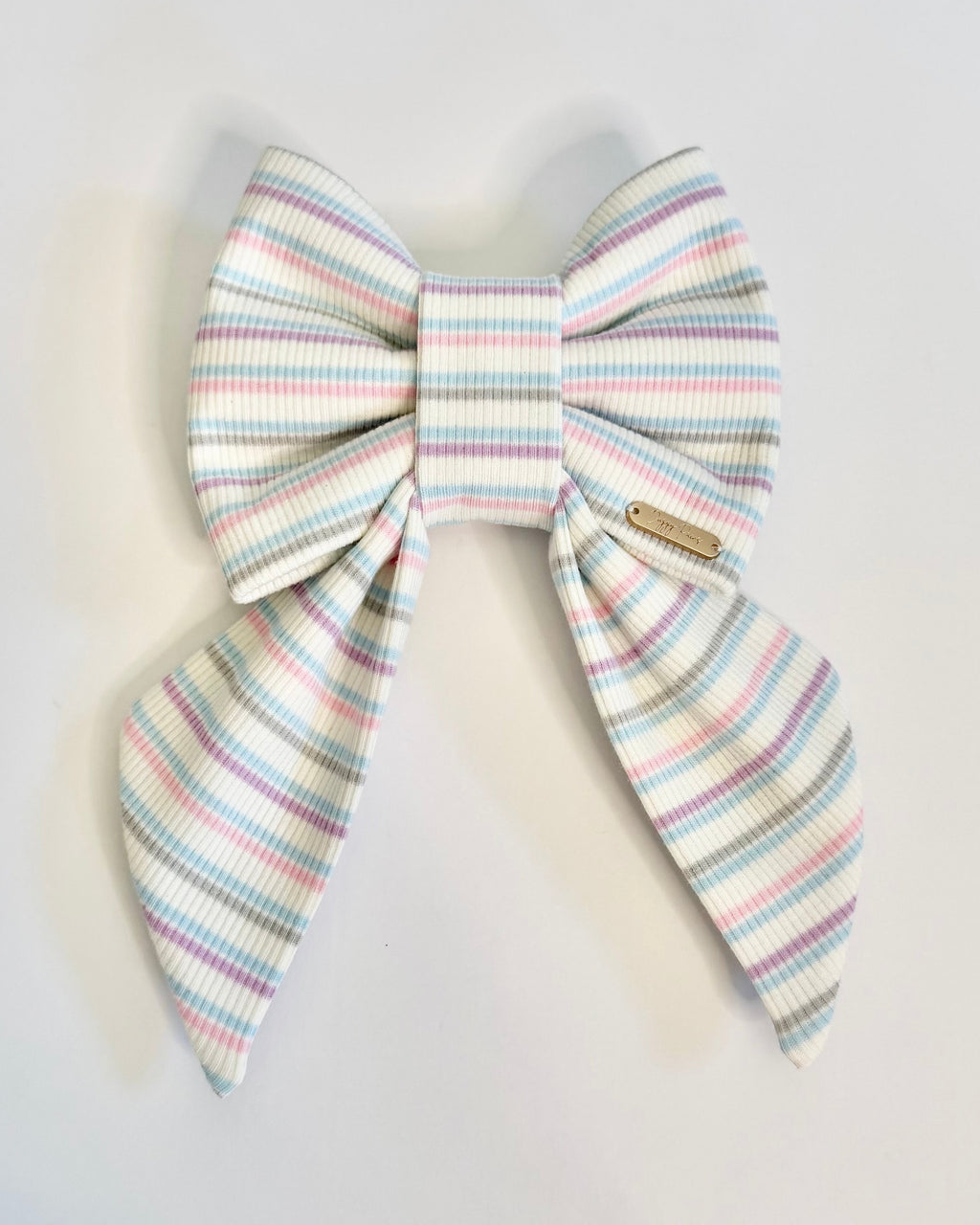 BOW TIE & SAILOR BOW | WHITE STRIPE