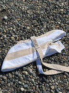 DRYING ROBE | NEUTRAL/WHITE STRIPE