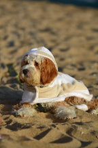 DRYING ROBE | NEUTRAL/WHITE STRIPE