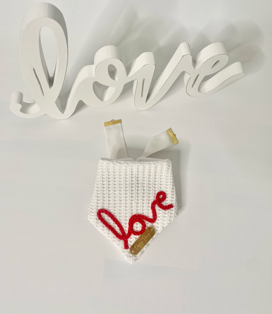 ‘love’ bandana (white)