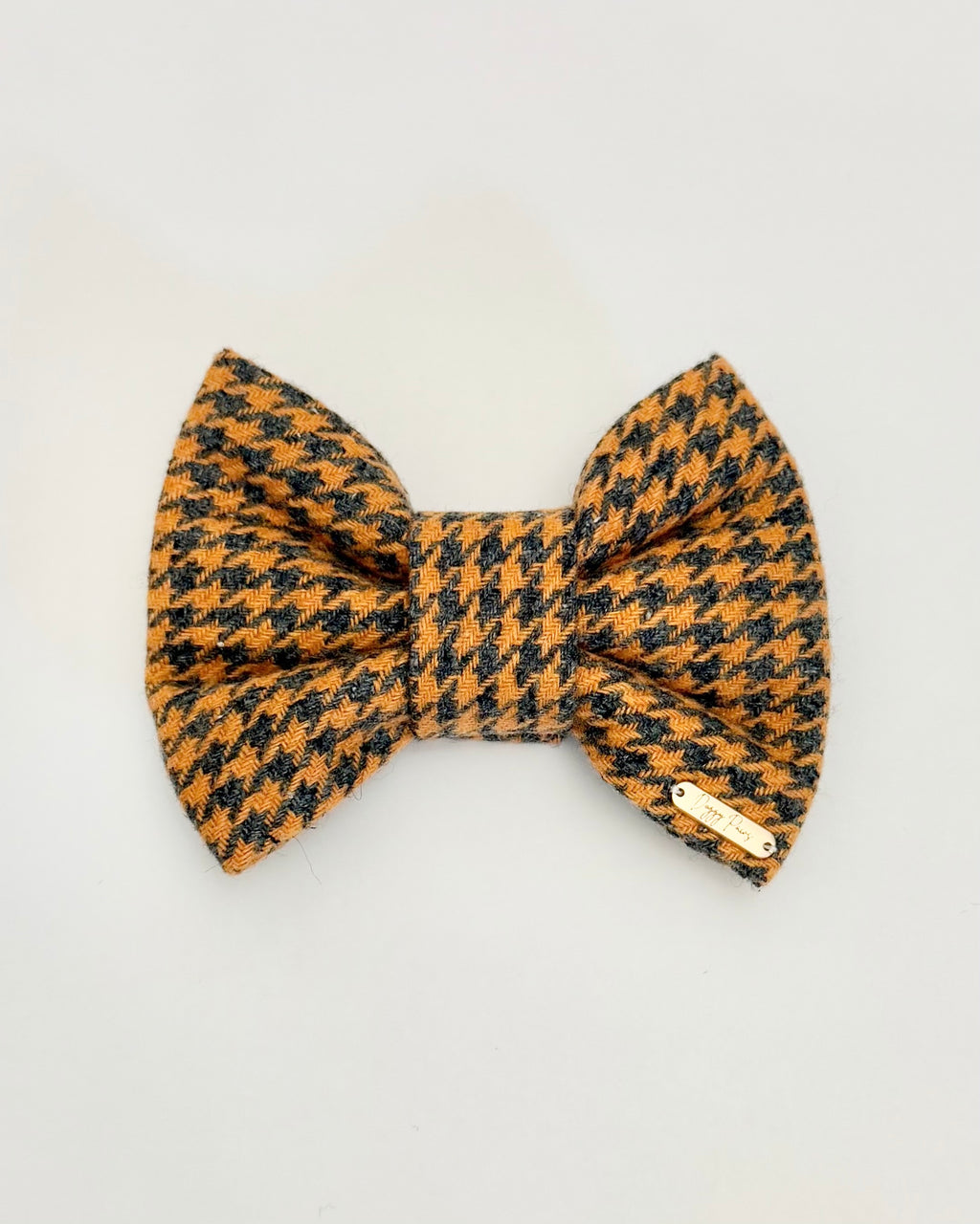BOW TIE & SAILOR BOW | ORANGE HOUNDSTOOTH