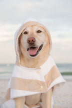 DRYING ROBE | NEUTRAL/WHITE STRIPE