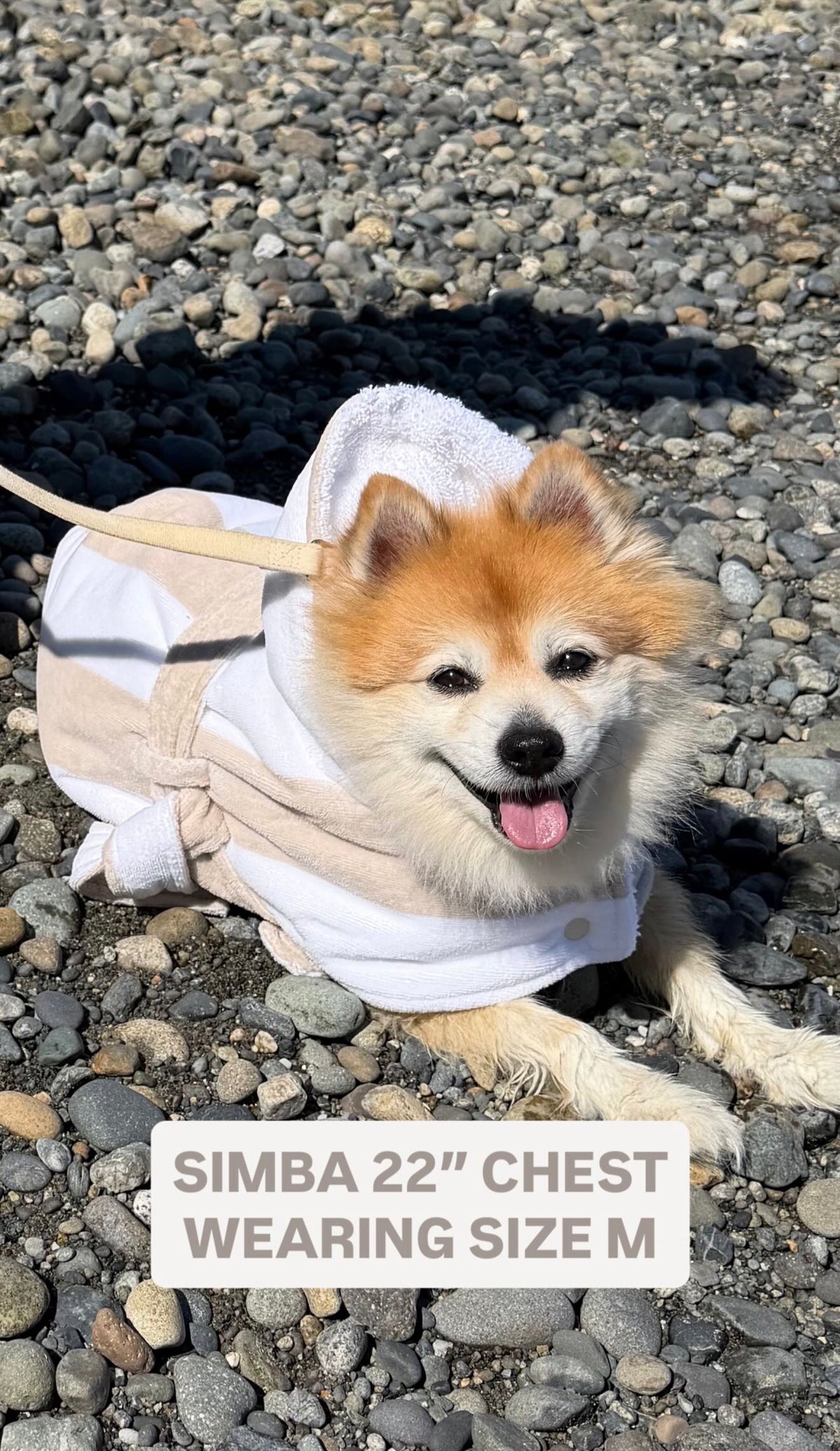 DRYING ROBE | NEUTRAL/WHITE STRIPE