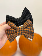 BOW TIE & SAILOR BOW | ORANGE HOUNDSTOOTH