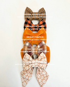 BOW TIE & SAILOR BOW | ORANGE HOUNDSTOOTH