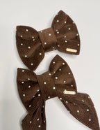BOW TIE & SAILOR BOW | CHOCOLATE POLKA DOT