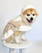 DRYING ROBE | NEUTRAL/WHITE STRIPE