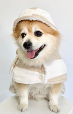 DRYING ROBE | NEUTRAL/WHITE STRIPE