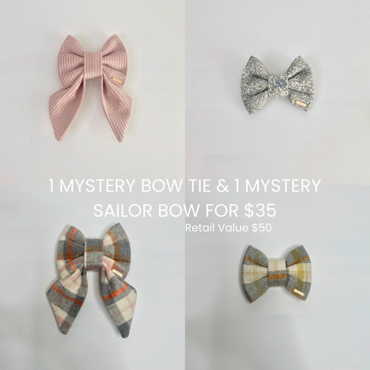 1 MYSTERY BOW TIE & 1 MYSTERY SAILOR BOW FOR $35